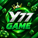 Y77 Game APK download guide with green gaming interface and featured games